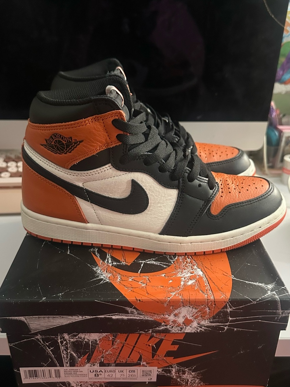 Air Jordan 1 Retro High OG Shattered Backboard – Men’s Size 8
